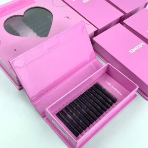 Closed Easy Fans Lash Dark Matte Fluffy Cashmere Lash Trays Fan Like Butter Premium Cashmere Easy Fan Lash Extensions