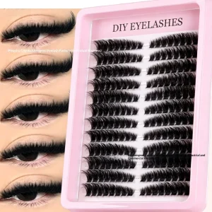 Cluster DIY Lashes 50D 80D 100D 120D MIX Eyelash Cluster Handmade Mega Volume Eyelash Extensions Individual Lash Box