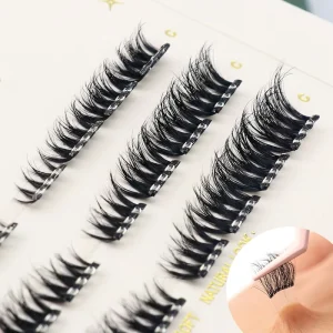 Cluster Eyelash Extensions Kit Self Adhesive Press on Lashes Glueless and Natural Looking Eyelashes Supplies