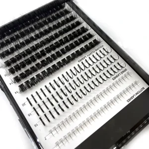 Cluster Eyelash Extensions Private Label Individual Eyelash Clusters with Spikes and Bottoms