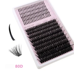 Cluster Eyelash Kit Fluffy with Spikes 14 Rows Soft Imported Fiber Your Own logo Manga Lash Cluster Spikes