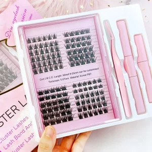 Cluster Eyelash Segment Lash Cluster Kit 168 Clusters Diy Lash Extension Kit 80d with Custom Cases