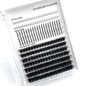 Cluster Eyelashes Fluffy Cluster Lashes Korean PBT Fiber Lash DIY Cluster Eyelashes