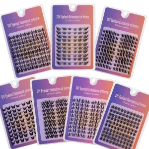 Cluster Eyelashes Thin Band Winged Natural Precut Segmented False Eyelashes DIY Lashes Clusters