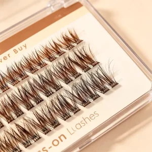 Cluster Kit Ultra Thin Band Reusable High Density Wispy Segmented Eyelashes Multi Curl Self Application Individual Lashes