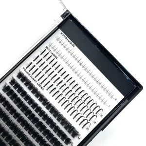 Cluster Lash Trays Full Volume Fluffy Lash Clusters C Curl Very Thick Cluster Lashes with Spikes