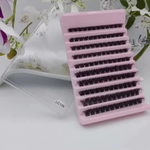 Cluster Lashes 120pcs DIY Eyelash Extension D Curl Individual Lashes Mixed Tray Faux 3D Mink Lash Clusters Elashes