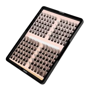 Cluster Lashes 144 Pieces DIY Extensions Mega Volume Reusable Individual Semi Hand Made Comfortable Super Thin Black