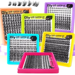 Cluster Lashes 8 16mm DIY at Home Eyelash Cluster Extensions Private Label Volume Spiked Manga Lash Clusters Bulk