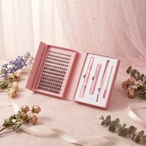 Cluster Lashes Custom Logo Double Layers Box Lash Clusters with Spikes