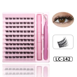 Cluster Lashes DIY Eyelash Extensions with Tools DIY Individual Lashes Eyelash Clusters 0.07mm 9 16mm Length