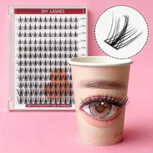 Cluster Lashes Easy to Apply Reusable False Eyelashes Perfect for Daily Use Travel and Lash Extension Practice