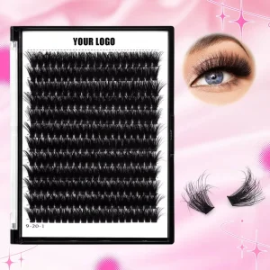 Cluster Lashes Fluffy DIY Lash Extension Clusters 100D Custom Logo Natural Individual Diy Segment Lashes