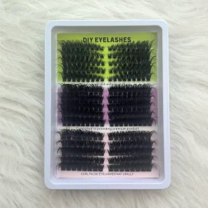 Cluster Lashes Fluffy Individual Lashes Volume Mixed Tray Faux Mink Lashes Eyelash Extension Makeup Tools Cat Eye