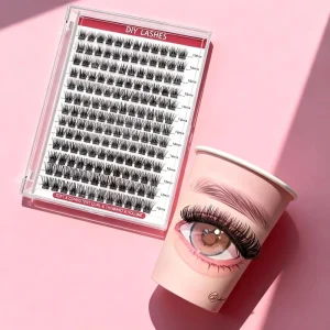 Cluster Lashes Individual Eyelash Clusters DIY Lash Extension Kit Soft Volume Cluster Lashes for Salon Home Application