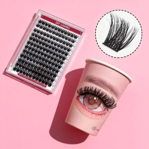 Cluster Lashes Individual Eyelash Clusters DIY Lash Extension Kit Soft Volume Cluster Lashes for Salon Home Application