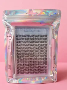 Cluster Lashes Kit Glue Makeup Tools DIY Eyelash Tray False Eyelashes 12 Rows Synthetic Hair Pre Made Lash Private Label Custom