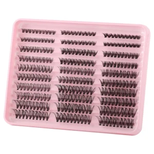 Cluster Lashes Mink Fur Individual Eyelashes Private Label DIY Segment Lashes Cluster Kit Eye Lashes Clusters