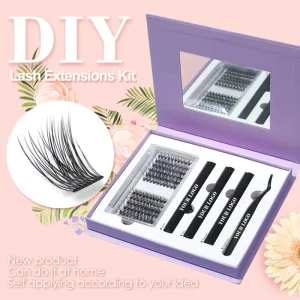 Cluster Lashes Mixed 3 Types Individual Eyelashes With Bottom Lashes Clusters for Women Segment Eyelash