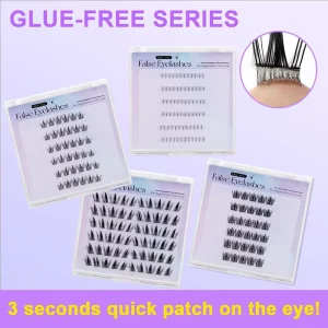 Cluster Lashes Mixed Sizes Glue Free Pre Glued Segmented Eyelash Clusters DIY Lash Extension for Home Makeup