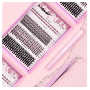 Cluster Lashes New Design Segmented Diy Lashes Individual Lash Cluster Kit Custom logo