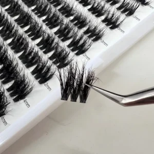 Cluster Lashes Private Label C D Curl Pre Cut Segment Lash Extension Custom DIY Eyelash Cluster Kit