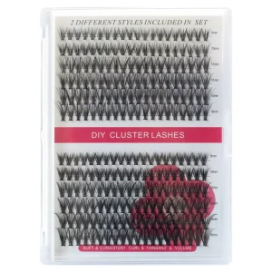 Cluster Lashes Private Label Mix Size DIY Lashes Extension 12 Line Pre cut Segment Lashes