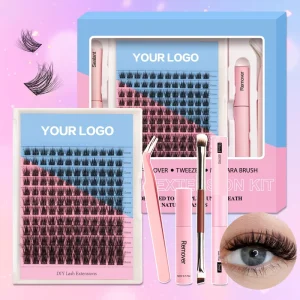 Cluster Lashes Segment DIY Lash Extension Kit Lash Clusters Private Label C D Curl Segment Pre cut Extension Kit Eyelashes