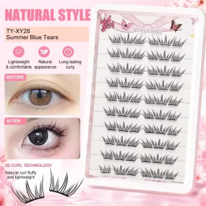 Cluster Lashes Soft Natural Individual Lash Extensions Private Label Custom Logo Eyelashes