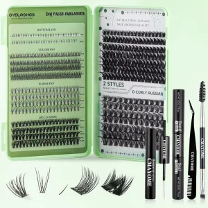 Cluster Segmented Mix d CRUL DIY Eyelash Kit at Home Diy Lash Extension Individual Eyelashes Kit
