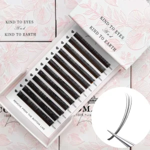 CoMango 5D Fairy Eyelash Extension 0.07 C D LC LU Wispy Soft Lashes Clusters Natural Volume Cashmere Mink Faux Lash