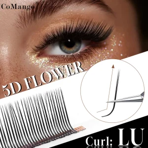 CoMango 5D Flora Spikes Lashes Flower Wispy Eyelash Extensions Individual Premade Fans 5D Spikes Lashes Volume Lashes