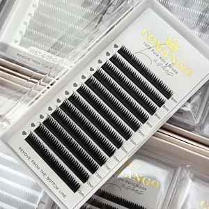 CoMango Manga Wet Spikes Lash Extensions Wispy Cosplay Type Premade Fans Flat Base 8-15mm C/D/L Curl Lash Supplier