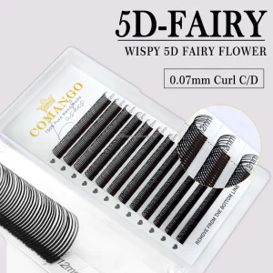 CoMango Spikes Wet Lashes Cluster Premade Fans Bouquet Flora Natural Technological Fiber Eyelashes Clusters Makeup