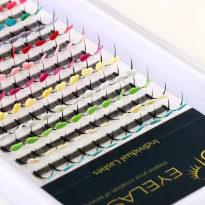 Color Lash Spike Glitter Diamond Lash Spike Pink Purple White Glitter Lashes Volume Fairy Eyelashes Spikes Lashes Extension
