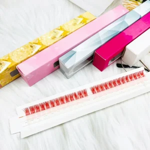 Colored Diy Lashes Soft Band with Private Labels DIY Cluster Lashes Segment Lashes 25mm Colorful Eyelashes