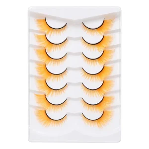 Colorful Cat Eye Strip Lashes Party Faux Mink False Eyelashes Wispy Full Look OEM Private Label Vendor
