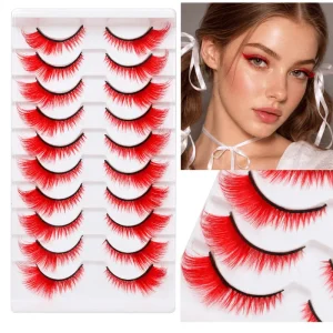 Colorful Cat Eye Strip Lashes Party Faux Mink False Eyelashes Wispy Full Look OEM Private Label Vendor