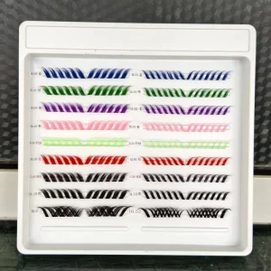 Colorful Cluster Segmented DIY Eyelashes Soft Colored Faux Mink Lashes C D L Curl Mix Length Volume Eyelashes