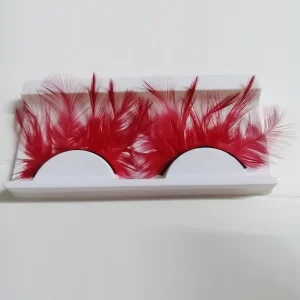 Colorful Feather Eyelashes Dramatic Eye Makeup Carnival Party Favors Masquerade Costume Supplies Stage Performer Gift
