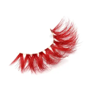 Colorful Lashes Handmade Full Strip Eyelashes Private Label Colored 3D Mink Eyelash Soft Fluffy C D Curl Trays