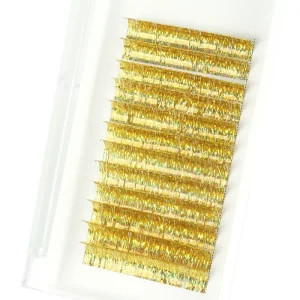 Colorful Tinsel Lashes Eyelash Extension Professional Metallic Lashes Volume Individual Cashmere Lash Extension