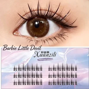 Comic Style Segmented False Eyelashes Natural Fairy Hair Single Clusters