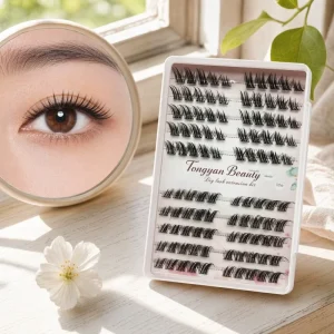 Convenient Glueless DIY Cluster Lashes Press on No Residue Strong Waterproof Reusable Retail