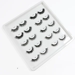 Create Your Own Brand Chinese Venders False Eyelashes Makeup Private Label Clear Band 12MM 15MM Natural Eyelashes Bulk Buying