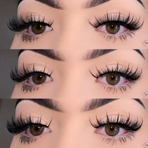 Create Your Own Brand Eye Lashes Fluffy 15-20Mm Faux Mink Russian Wet Lash Strip Full Strip Wet Look Lashes