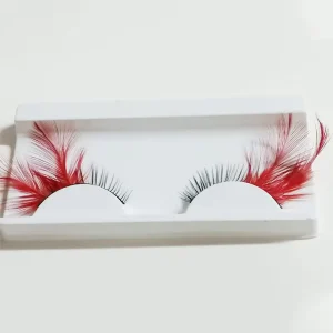 Creative Feather Eyelashes Commercial Performance Wingtip Grafting Hair Dense Colorful Exaggerated Whole Pair Feather Eyelashes