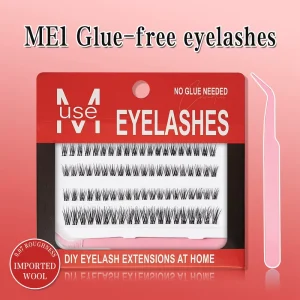 Cross Border Glue Free Self Adhesive PBT Vegan Fast Natural Long Curl False Eyelashes Female Group DIY Segment