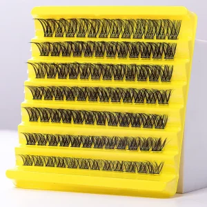 Cross Border Handmade 7 Row Segmented Synthetic Hair False Eyelashes Large Capacity Dense Grafting Planting Fan Eyelashes