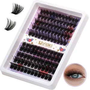 Cross border 100D200D Dense European American Bionic Eyelashes Fluffylash 3D for Plush Single Cluster Lashes Fishtail Style